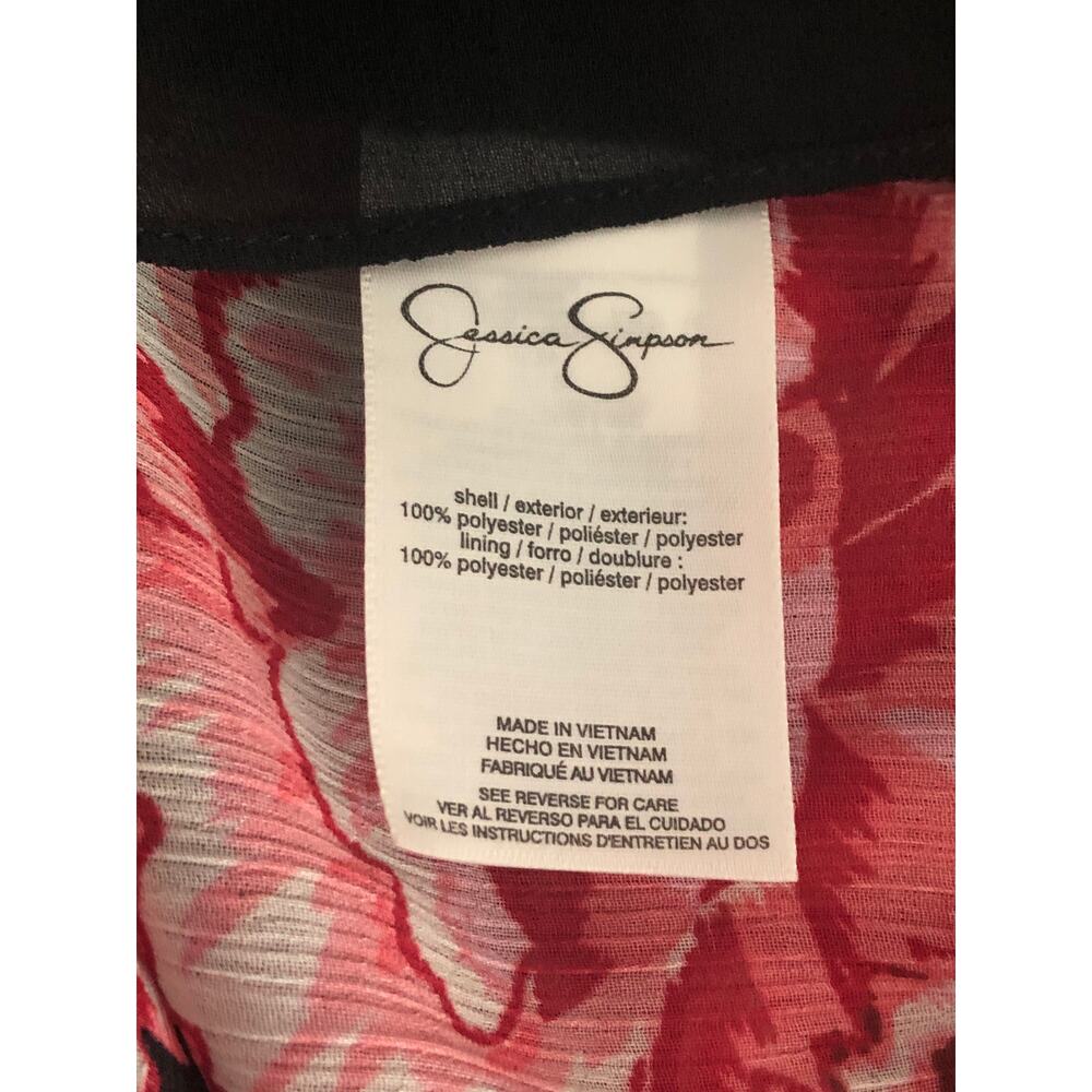 Jessica Simpson Floral Top Doris Sheer Long Sleeve Women's Medium NEW - Picture 6 of 7